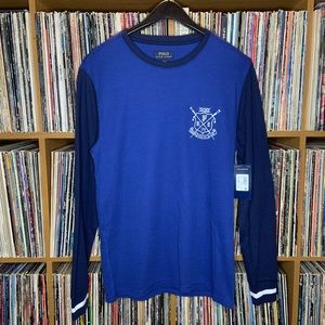 Medium long sleeved polo by Ralph Lauren sleeper lounge shirt in a medium.